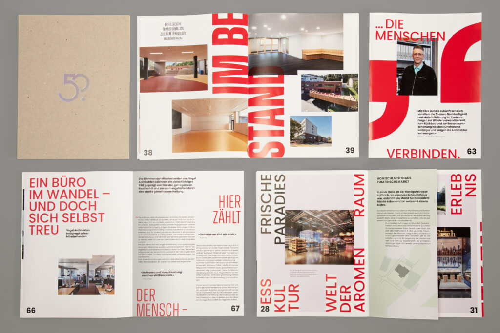Insights &bull; Vogel Architekten AG &bull; 1 Vogel 50Jahre Buch 6000x4000px